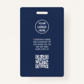 Badge Carte d'identité professionnelle Logo moderne Phot (Dos)