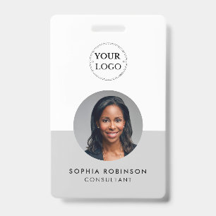 Badge Carte d'identité professionnelle Logo QR Code Mini