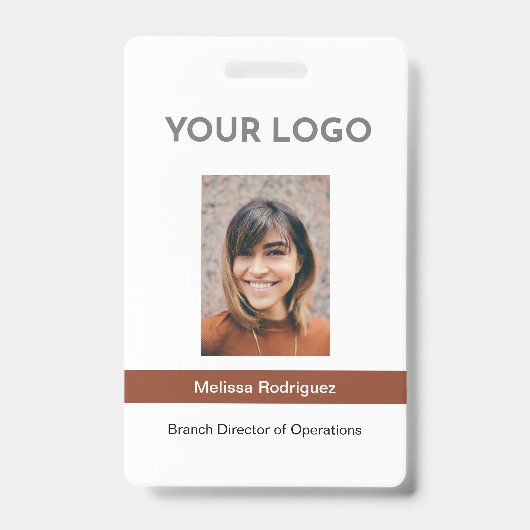 Badge Carte d'identité professionnelle Marron (Avant)