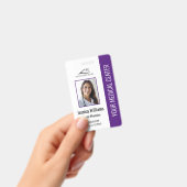 Badge Carte d'identité professionnelle médicale violette (Manuel / portable)