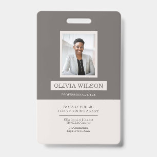 Badge Carte d'identité professionnelle minimaliste moder