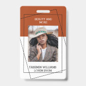 Badge Carte d'identité professionnelle Modern Photo Stud (Avant)