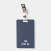Badge Carte d'identité professionnelle moderne (Arrière avec clip)