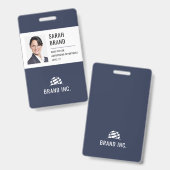 Badge Carte d'identité professionnelle moderne (Avant & arrière)