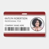 Badge Carte d'identité professionnelle moderne avec code (Avant)