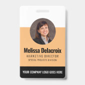 Badge Carte d'identité professionnelle moderne blanche p (Avant)