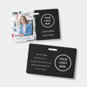 Badge Carte d'identité professionnelle moderne de la soc (Avant & arrière)