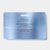 Badge Carte d'identité professionnelle moderne de la soc (Arrière)