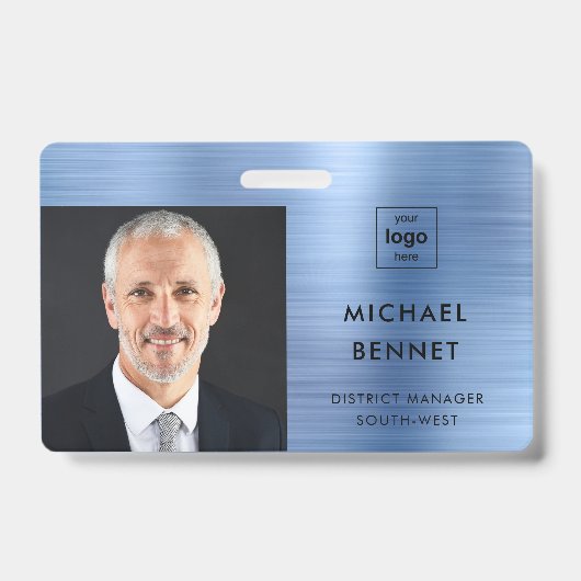 Badge Carte d'identité professionnelle moderne de la soc (Avant)