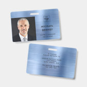 Badge Carte d'identité professionnelle moderne de la soc (Avant & arrière)