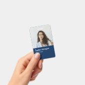 Badge Carte d'identité professionnelle moderne Navy Blue (Manuel / portable)