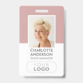 Badge Carte d'identité professionnelle moderne Nom de l' (Avant)