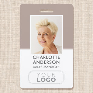 Badge Carte d'identité professionnelle moderne Nom de l'