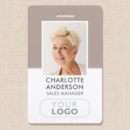 Badge Carte d'identité professionnelle moderne Nom de l'