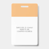 Badge Carte d'identité professionnelle moderne pour empl (Arrière)