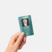 Badge Carte d'identité professionnelle moderne verte mét (Manuel / portable)