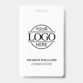 Badge Carte d'identité professionnelle Noir Blanc avec l (Arrière)