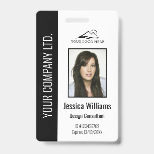 Badge Carte d'identité professionnelle noire personnalis