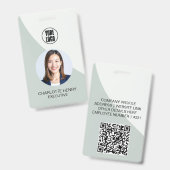 Badge Carte d'identité professionnelle personnalisable | (Avant & arrière)