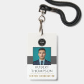 Badge Carte d'identité professionnelle personnalisable a (Avant avec lanière)