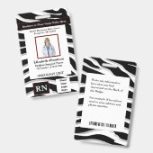 Badge Carte d'identité professionnelle personnalisée ave (Avant & arrière)