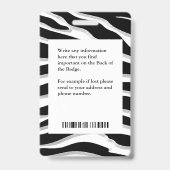 Badge Carte d'identité professionnelle personnalisée ave (Arrière)