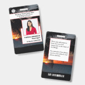 Badge Carte d'identité professionnelle personnalisée ave (Avant & arrière)