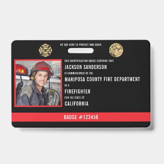 Badge Carte d'identité professionnelle personnalisée de (Avant)