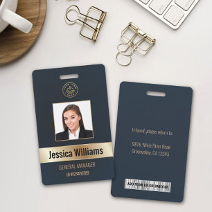 Badge Carte d'identité professionnelle personnalisée en 