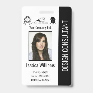 Badge Carte d'identité professionnelle personnalisée mod