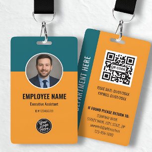 Badge Carte d'identité professionnelle personnalisée ora