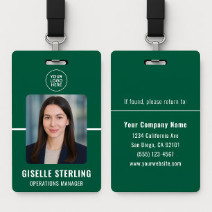 Badge Carte d'identité professionnelle personnalisée ver