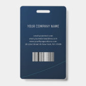 Badge Carte d'identité professionnelle photo (Arrière)