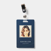 Badge Carte d'identité professionnelle photo (Avant avec clip)