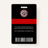 Badge Carte d'identité professionnelle photo du logo per (Dos)