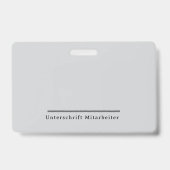 Badge Carte d'identité professionnelle pour employés – M (Back)