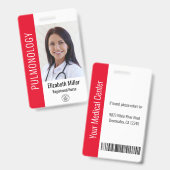 Badge Carte d'identité professionnelle rouge pour le per (Avant & arrière)