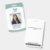 Badge Carte d'identité professionnelle sarcelle (Avant & arrière)