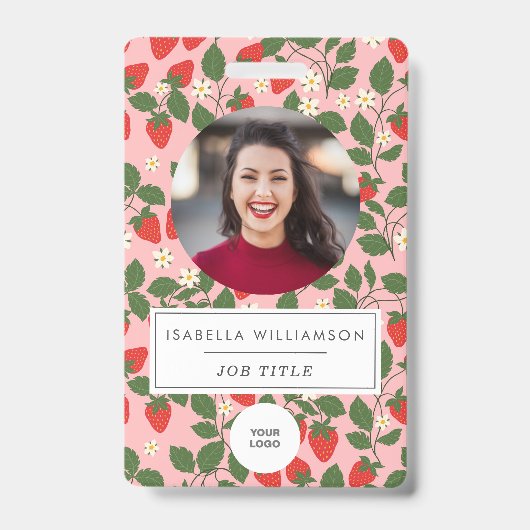 Badge Carte d'identité professionnelle unique avec photo (Avant)