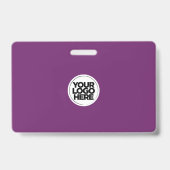 Badge Carte d'identité professionnelle Violet Pourpre du (Arrière)