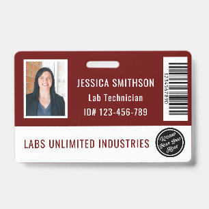 Badge Carte d'identité scolaire ou professionnelle avec