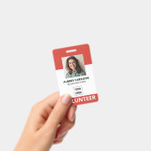 Badge Carte d'identité simple pour bénévole (Manuel / portable)
