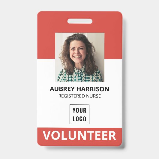 Badge Carte d'identité simple pour bénévole (Avant)