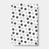 Badge Carte d'identité Turquoise empreinte de patte noir (Arrière)