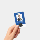 Badge Carte d'identité verticale avec code-barres photo  (Manuel / portable)