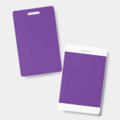 Badge | Carte d'identité verticale en plastique | (Avant & arrière)