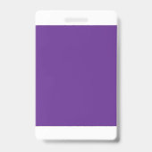 Badge | Carte d'identité verticale en plastique | (Arrière)