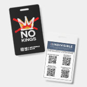 BADGE CARTE D'INFORMATION SUR LA DÉMOCRATIE GLOBALE (Avant & arrière)