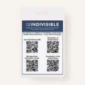 BADGE CARTE D'INFORMATION SUR LA DÉMOCRATIE GLOBALE (Dos)