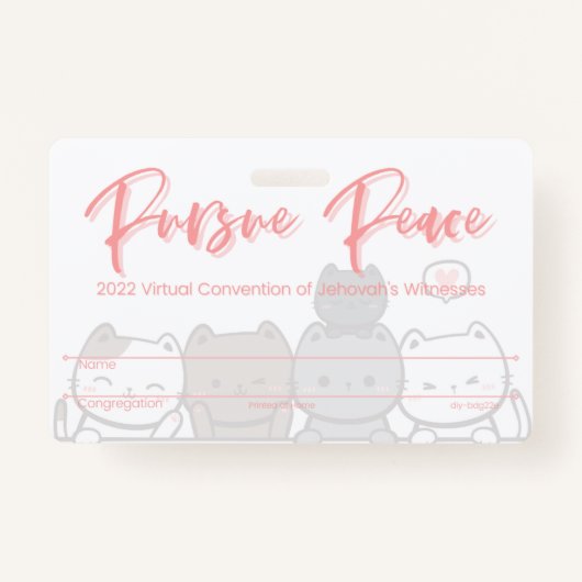 Badge Carte d'insigne JW Keepsaké Convention | Chat (Devant)